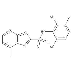 (1,2,4)Triazolo(1,5-a)pyrimidine-2-sulfonamide, N-(2,6-dichloro-3-methylphenyl)-5-methyl-结构式