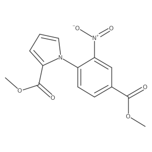 Methyl 1-1-[4-(methoxycarbonyl)-2-nitrophenyl]-1H-pyrrole-2-carboxylate结构式