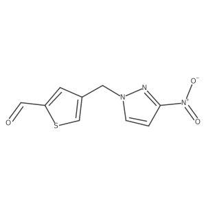4-[(3-Nitro-1H-pyrazol-1-yl)methyl]-2-thiophenecarboxaldehyde结构式