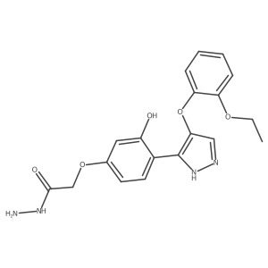 2-[4-[4-(2-ethoxyphenoxy)-1H-pyrazol-5-yl]-3-hydroxyphenoxy]acetohydrazide Structure