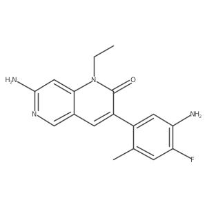 7-amino-3-(5-amino-4-fluoro-2-methylphenyl)-1-ethyl-1,6-naphthyridin-2(1H)-one Structure