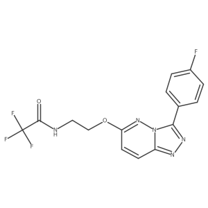 2,2,2-trifluoro-N-(2-((3-(4-fluorophenyl)-[1,2,4]triazolo[4,3-b]pyridazin-6-yl)oxy)ethyl)acetamide结构式