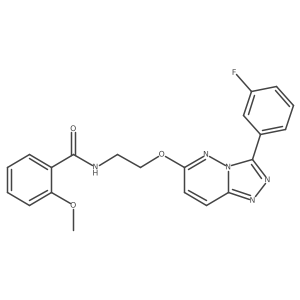 N-(2-((3-(3-fluorophenyl)-[1,2,4]triazolo[4,3-b]pyridazin-6-yl)oxy)ethyl)-2-methoxybenzamide结构式