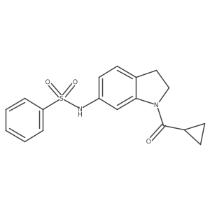 N-(1-(cyclopropanecarbonyl)indolin-6-yl)benzenesulfonamide Structure