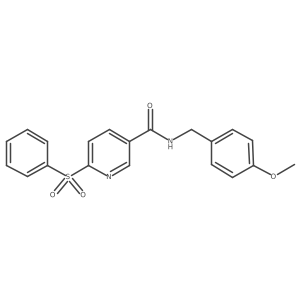 N-(4-methoxybenzyl)-6-(phenylsulfonyl)nicotinamide Structure