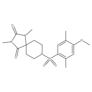 8-((4-Methoxy-2,5-dimethylphenyl)sulfonyl)-1,3-dimethyl-1,3,8-triazaspiro[4.5]decane-2,4-dione Structure