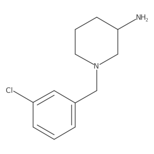 1-[(3-Chlorophenyl)methyl]piperidin-3-amine结构式