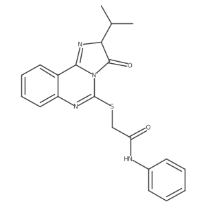 2-((2-isopropyl-3-oxo-2,3-dihydroimidazo[1,2-c]quinazolin-5-yl)thio)-N-phenylacetamide Structure