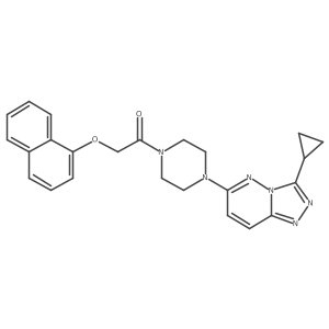 1-(4-(3-Cyclopropyl-[1,2,4]triazolo[4,3-b]pyridazin-6-yl)piperazin-1-yl)-2-(naphthalen-1-yloxy)ethanone结构式