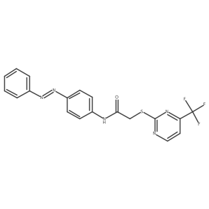 Acetamide, N-[4-[(1E)-2-phenyldiazenyl]phenyl]-2-[[4-(trifluoromethyl)-2-pyrimidinyl]thio]- Structure