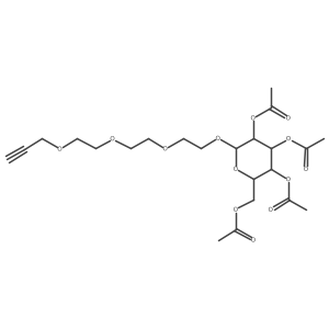 I_a_-D-Glucopyranoside, 2-[2-[2-(2-propyn-1-yloxy)ethoxy]ethoxy]ethyl, 2,3,4,6-tetraacetate结构式