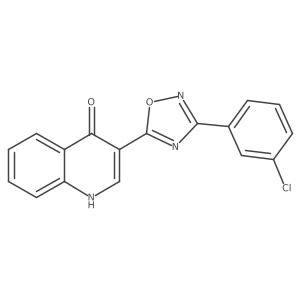 3-(3-(3-chlorophenyl)-1,2,4-oxadiazol-5-yl)quinolin-4(1H)-one结构式
