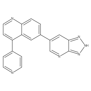 4-(4-pyridinyl)-6-(1H-[1,2,3]triazolo[4,5-b]pyridin-6-yl)quinoline结构式