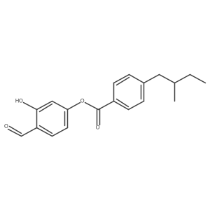 (+)-4-Formyl-3-hydroxyphenyl 4-(2-methylbutyl)benzoate Structure