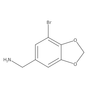 (7-bromo-2H-1,3-benzodioxol-5-yl)methanamine结构式