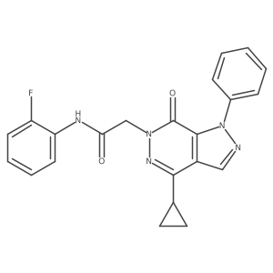 2-(4-cyclopropyl-7-oxo-1-phenyl-1H-pyrazolo[3,4-d]pyridazin-6(7H)-yl)-N-(2-fluorophenyl)acetamide Structure