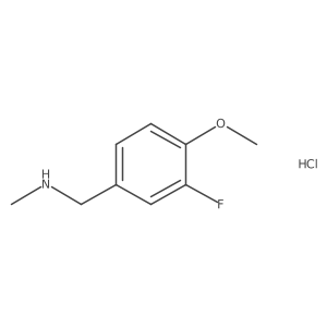 (3-Fluoro-4-methoxy-benzyl)-methyl-amine, hydrochloride Structure