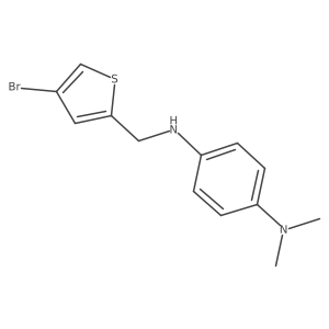 N4-[(4-bromothiophen-2-yl)methyl]-N1,N1-dimethylbenzene-1,4-diamine结构式