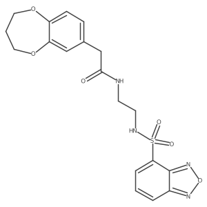 N-{2-[(2,1,3-benzoxadiazol-4-ylsulfonyl)amino]ethyl}-2-(3,4-dihydro-2H-1,5-benzodioxepin-7-yl)acetamide结构式