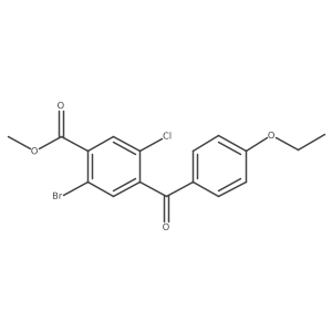 2-Bromo-5-chloro-4-(4-ethoxybenzoyl)benzoic acid methyl ester Structure