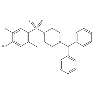 1-(4-Bromo-2,5-dimethylbenzenesulfonyl)-4-(diphenylmethyl)piperazine Structure