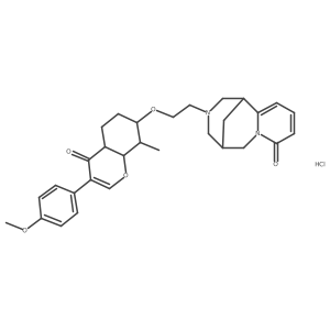 11-(2-{[3-(4-methoxyphenyl)-8-methyl-4-oxo-4H-chromen-7-yl]oxy}ethyl)-7,11-diazatricyclo[7.3.1.0^{2,7}]trideca-2,4-dien-6-one hydrochloride Structure