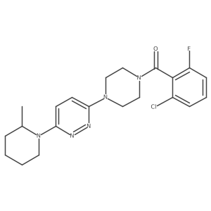 (2-Chloro-6-fluorophenyl)(4-(6-(2-methylpiperidin-1-yl)pyridazin-3-yl)piperazin-1-yl)methanone结构式