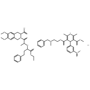 Moexipril/nicardipine hydrochloride Structure