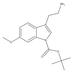 Tert-butyl 3-(2-aminoethyl)-6-methoxy-1H-indole-1-carboxylate结构式