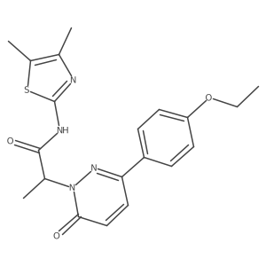 N-(4,5-dimethylthiazol-2-yl)-2-(3-(4-ethoxyphenyl)-6-oxopyridazin-1(6H)-yl)propanamide结构式