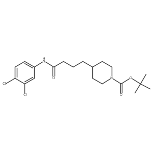 Tert-butyl 4-(4-(3,4-dichlorophenylamino)-4-oxobutyl)piperidine-1-carboxylate Structure