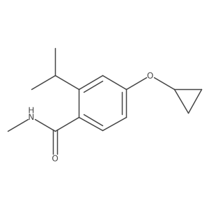 4-Cyclopropoxy-2-isopropyl-N-methylbenzamide结构式