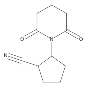 Cyclopentanecarbonitrile, 2-(2,6-dioxo-1-piperidinyl)- Structure