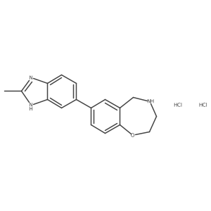 7-(2-methyl-1H-benzimidazol-6-yl)-2,3,4,5-tetrahydro-1,4-benzoxazepine dihydrochloride Structure