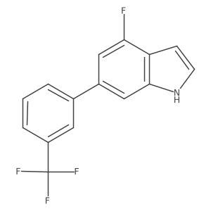 4-Fluoro-6-(3-(trifluoromethyl)phenyl)indole结构式