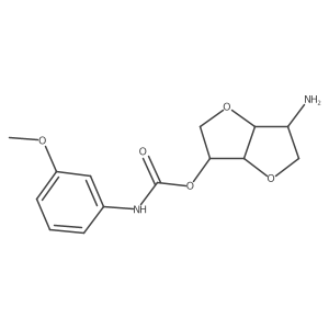 (3R,3aS,6S)-6-aminohexahydrofuro[3,2-b]furan-3-yl 3-methoxyphenylcarbamate Structure
