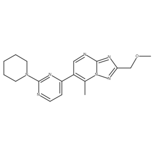 2-(Methoxymethyl)-7-methyl-6-(2-piperidino-4-pyrimidinyl)[1,2,4]triazolo[1,5-a]pyrimidine Structure