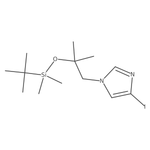 1-(2-(tert-butyldimethylsilyloxy)-2-methylpropyl)-4-iodo-1H-imidazole结构式