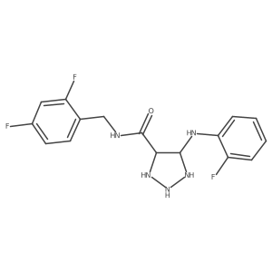 N-[(2,4-difluorophenyl)methyl]-5-[(2-fluorophenyl)amino]-1H-1,2,3-triazole-4-carboxamide结构式