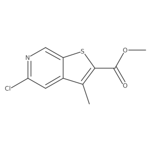 Methyl 5-chloro-3-methylthieno[2,3-c]pyridine-2-carboxylate结构式