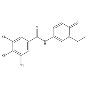 Benzamide, 3-amino-4,5-dichloro-N-(1-ethyl-1,6-dihydro-6-oxo-3-pyridinyl)-结构式