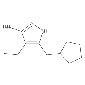 3-(Cyclopentylmethyl)-4-ethyl-1H-pyrazol-5-amine Structure