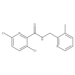 3,6-dichloro-N-[(3-methylpyridin-2-yl)methyl]pyridine-2-carboxamide结构式