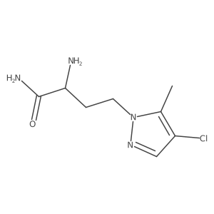 2-Amino-4-(4-chloro-5-methyl-1h-pyrazol-1-yl)butanamide Structure