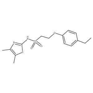 N-(4,5-dimethylthiazol-2-yl)-2-(4-ethylphenoxy)ethanesulfonamide结构式