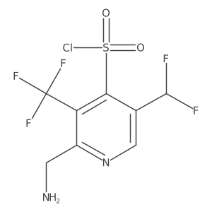 2-(Aminomethyl)-5-(difluoromethyl)-3-(trifluoromethyl)pyridine-4-sulfonyl chloride Structure