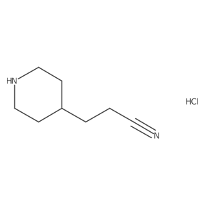 3-(Piperidin-4-yl)propanenitrile hydrochloride Structure