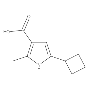 5-Cyclobutyl-2-methyl-1H-pyrrole-3-carboxylic acid结构式