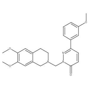 2-[(6,7-dimethoxy-3,4-dihydroisoquinolin-2(1H)-yl)methyl]-6-(3-methoxyphenyl)pyridazin-3(2H)-one Structure