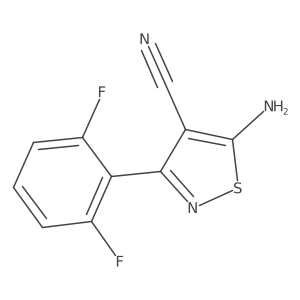 5-Amino-3-(2,6-difluorophenyl)-1,2-thiazole-4-carbonitrile结构式